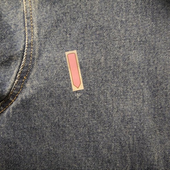 Agapo Denim Jeans Jacket Embroidered USA Flag - Picture 7 of 11